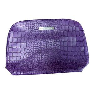 Rodan and Fields Purple Snake Skin Cosmetic Bag Makeup New